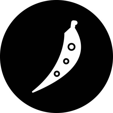 Yeşil Fasulye yemek simgesi, vektör  