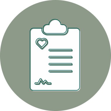 sağlık raporu simgesi vektör illüstrasyon 