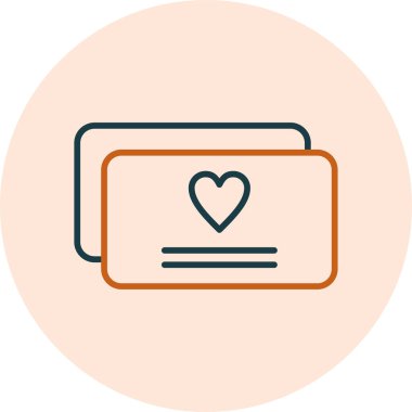 Tebrik kartı web simgesi, vektör illüstrasyonu