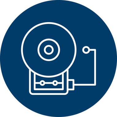 Bell web simgesi, düz biçim, vektör illüstrasyonu