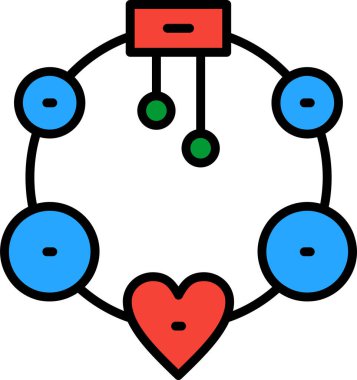 Bileklik Ağ simgesi vektör illüstrasyonu 