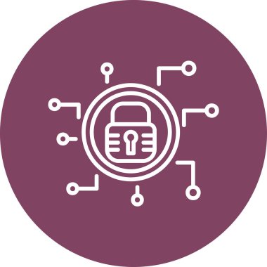 Kilit. Web simgesi basit illüstrasyon  