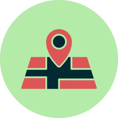 harita pin ikonu vektör illüstrasyonu 