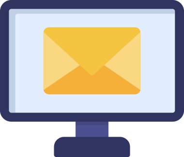 E-posta. Web simgesi basit illüstrasyon 