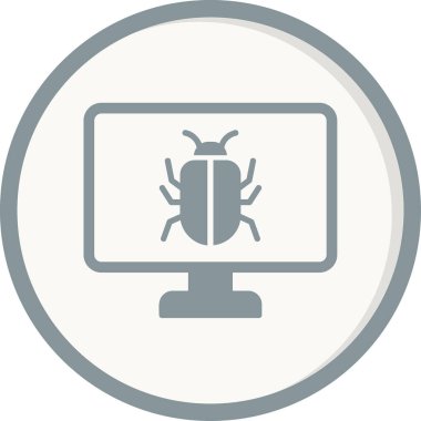 virus vector glyph icon design