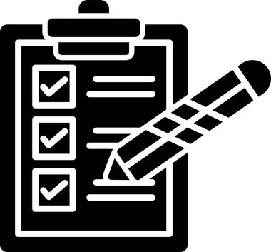 Belge simgesi, vektör illüstrasyonu basit tasarımı test et