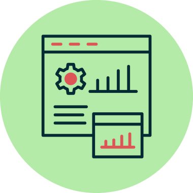 Kullanıcı veri simgesi temiz, düz vektör biçimi ile gösterilmiştir.