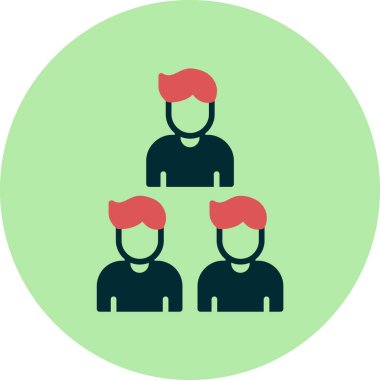 Takım çalışması. Web simgesi basit illüstrasyon