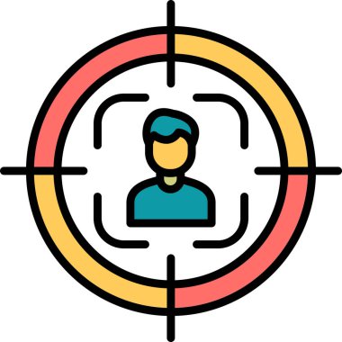 hedef simge, vektör illüstrasyonu basit tasarım