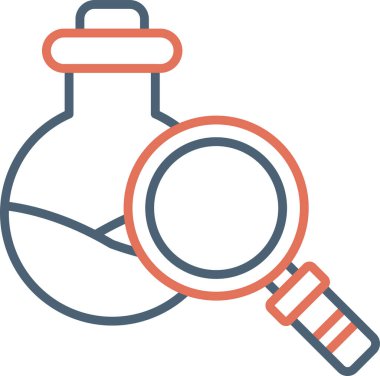 Kimyasal matara simgesi, vektör çizimi basit tasarım