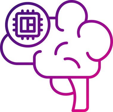 Zeka simgesi vektör illüstrasyon tasarımı