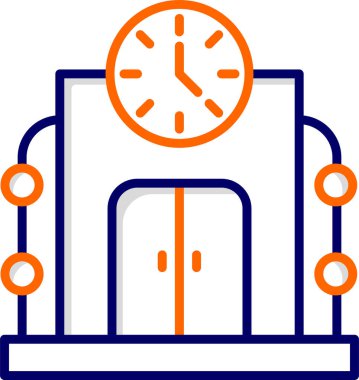 Zaman Makinesi ikon vektör çizimi