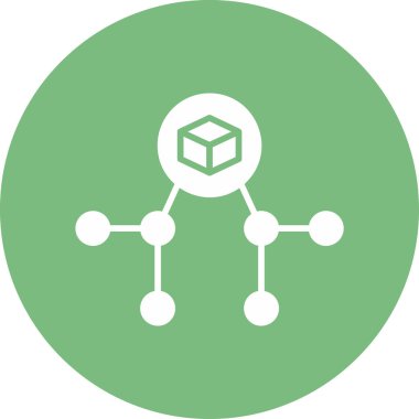 Merkezi olmayan modern simgenin vektör illüstrasyonu