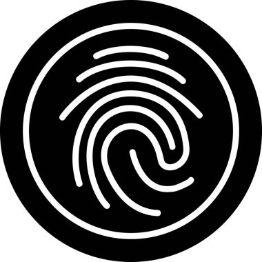 Biyometrik ağ simgesi vektör çizimi