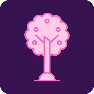 Ağaç. Web simgesi basit illüstrasyon