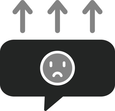 Üzüntü web simgesi vektör illüstrasyonu