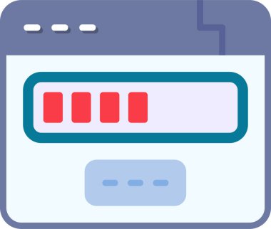 Basit yükleme simgesi, vektör illüstrasyonu