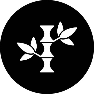 Bambu bitki simgesinin vektör illüstrasyonu 