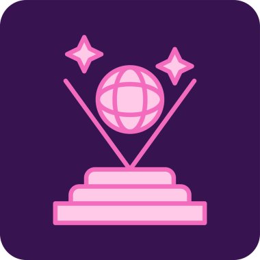 Hologram. Web simgesi basit illüstrasyon