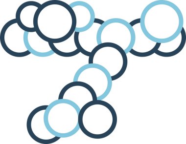 Bakteri simgesi, vektör illüstrasyonu basit tasarım