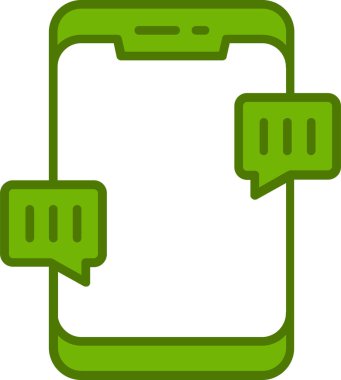 Sohbet mesajı vektör illüstrasyonu