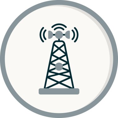 Baz istasyonu. Web simgesi basit illüstrasyon 