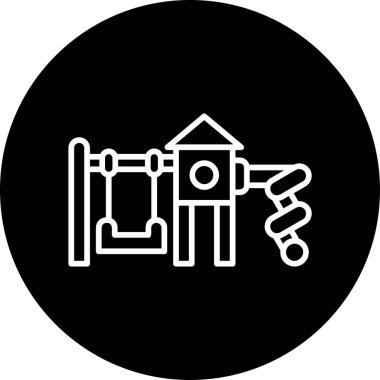 Oyun alanı web simgesi vektör illüstrasyonu