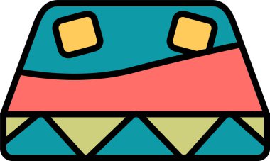 Yatak Ağı simgesi, basit vektör illüstrasyonu