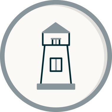 Deniz feneri web simge vektör çizim