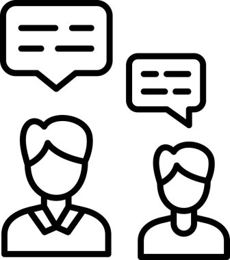 Konuşun. Web simgesi basit illüstrasyon