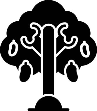 Aspen ağacı simgesi. düz dizayn. vektör illüstrasyonu       