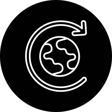 Döndürme. Web simgesi basit illüstrasyon