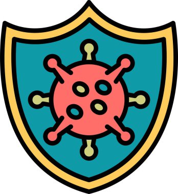 Virüs Kalkanı vektör illüstrasyonu 