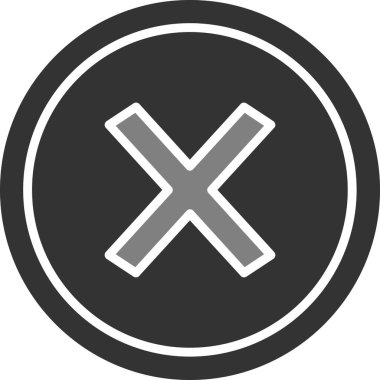 Çizgi biçimi vektöründe çarpma simgesi