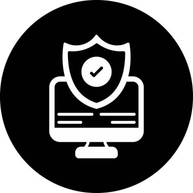 Güvenlik. Web simgesi basit illüstrasyon 