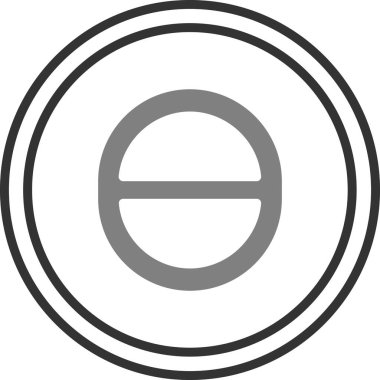 Teta. Web simgesi basit illüstrasyon