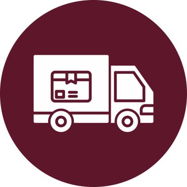 Teslimat. Web simgesi basit illüstrasyon