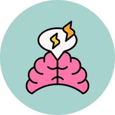 Beyin fırtınası. Web simgesi basit tasarım