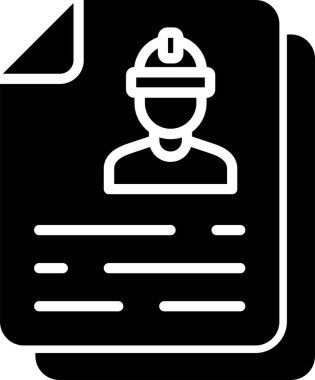 Minimalist belge simgesi, vektör illüstrasyonu basit tasarım