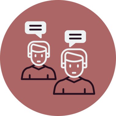 Konuşma, web simgesi basit illüstrasyon