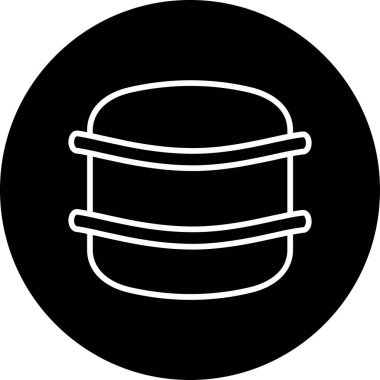 Macaron simgesi vektör illüstrasyon tasarımı