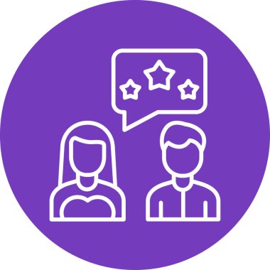 Müşteri hizmet vektör satırı simgesi