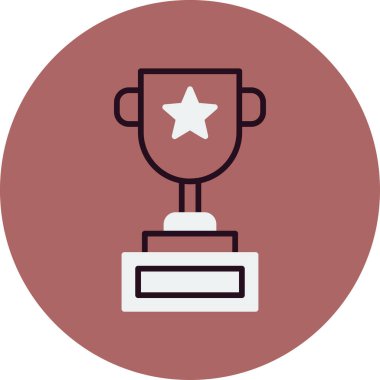 Kupa simgesi, vektör illüstrasyonu basit tasarım