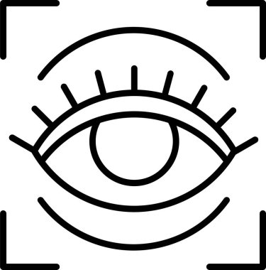 İnsan gözü açık basit çizgi sanatı, vizyon kavramı