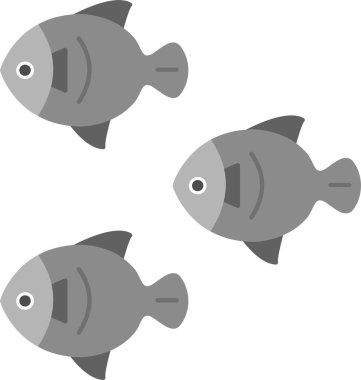 Balıklar. Web simgesi basit illüstrasyon