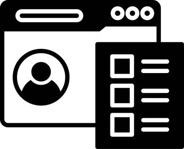 Anket web simgesi, basit vektör illüstrasyonu