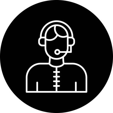 Operatör. Web simgesi basit illüstrasyon 