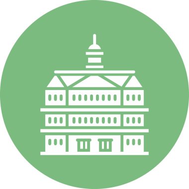Royal Palace web simgesi, basit vektör illüstrasyonu