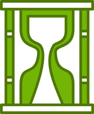 Kum saati simgesi, vektör illüstrasyonu 