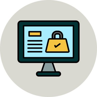 Çevrimiçi Dükkan simgesi vektör çizimi